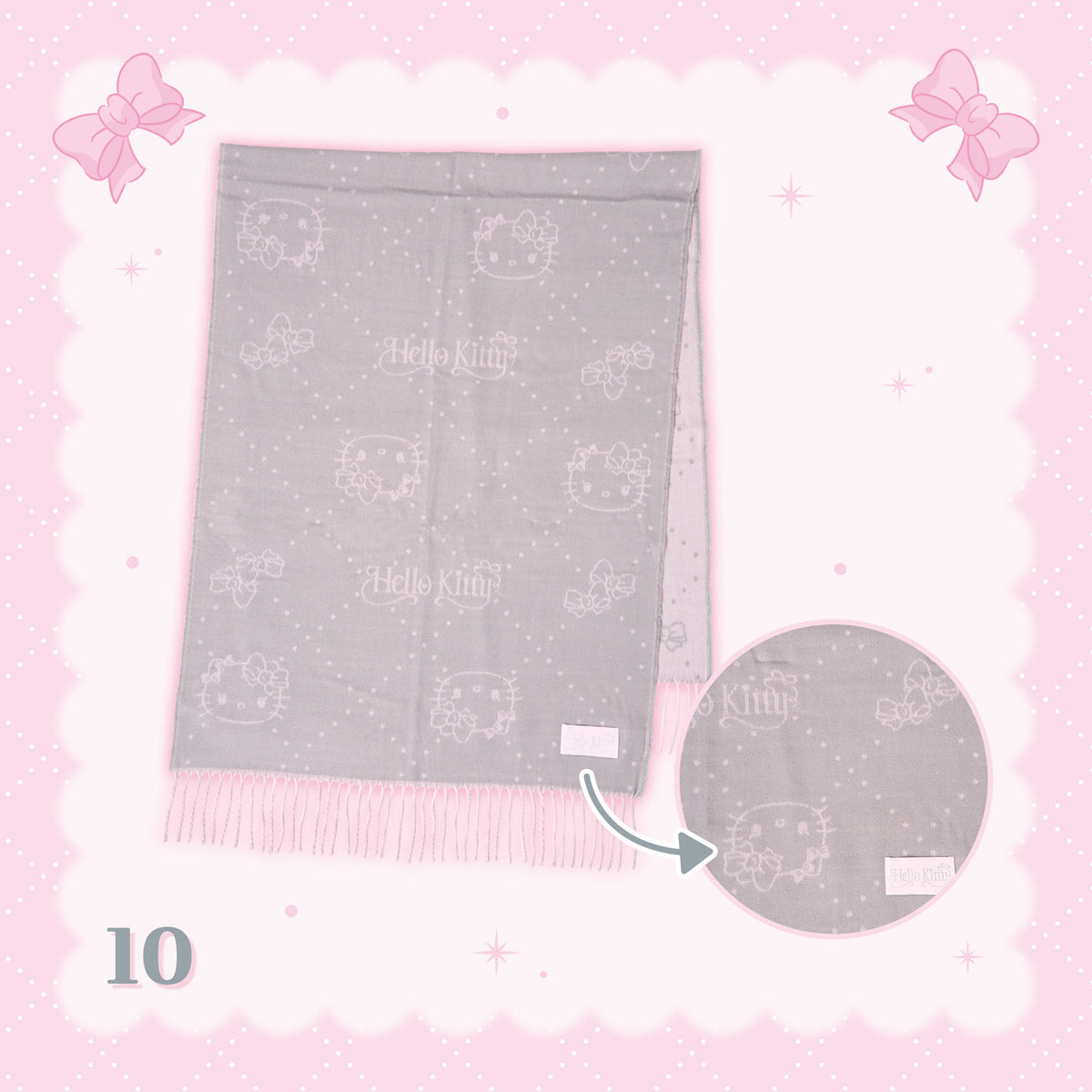 OCT 29 PREORDER - Sanrio Japan - Favorite Design Series -  Hello Kitty Scarf