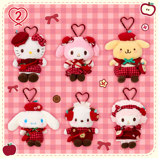 SEPT 9 PREORDER - Sanrio Japan - Autumn Apple Design -  Plush Keychains