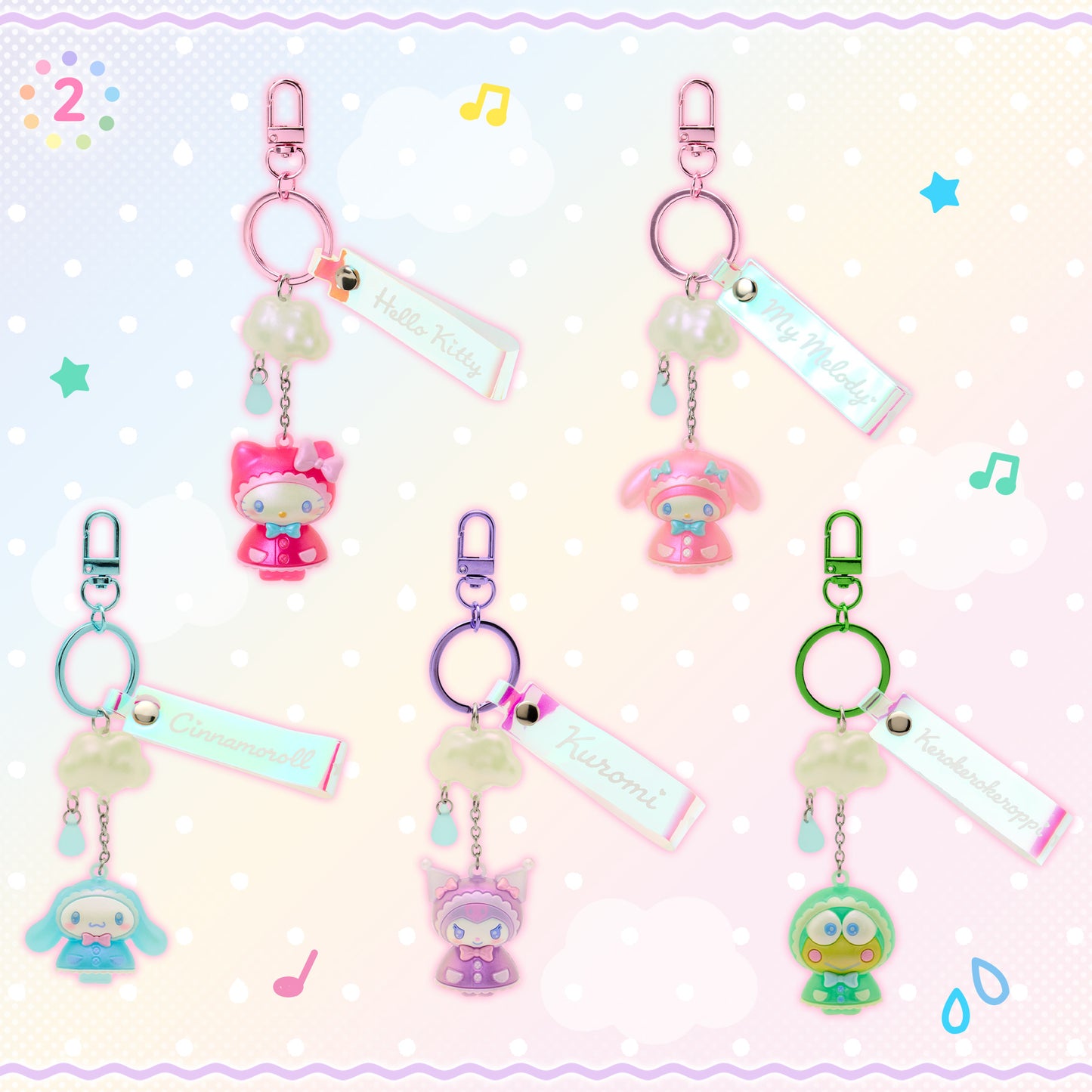 JUNE 3 PREORDER - Sanrio Japan - Sweet Rain Collection - Keychain