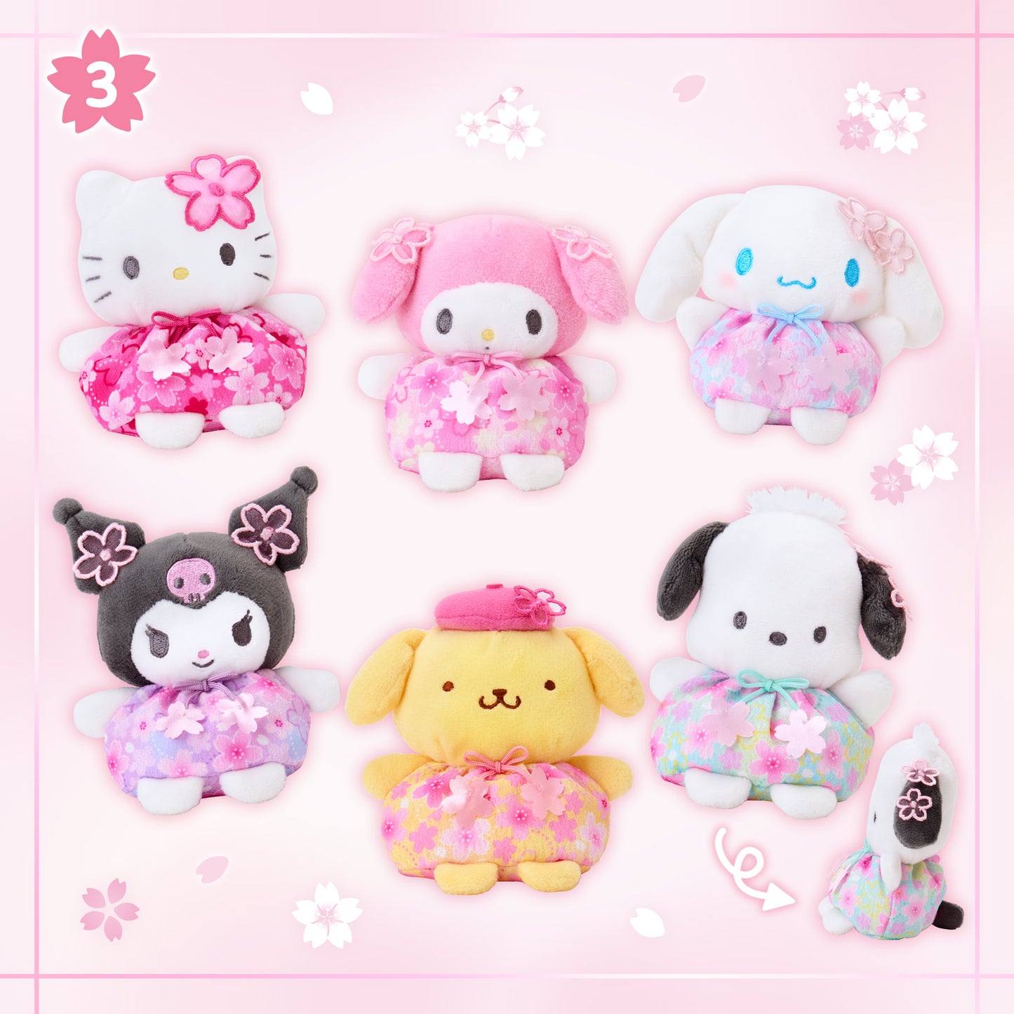 FEB 12 PREORDER - Sanrio Japan - Sakura 2026 - Hand-held Dolls Plush (all characters)