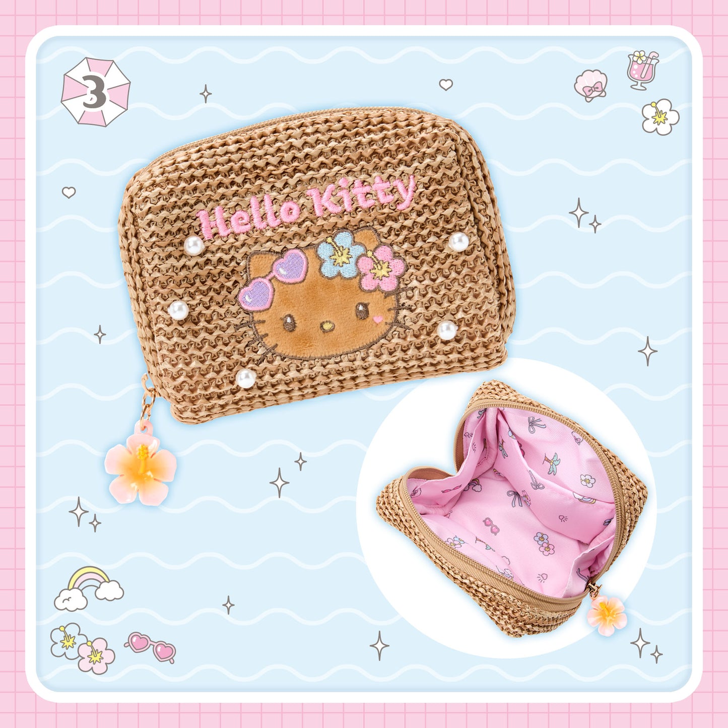 AUG 26 PREORDER - Sanrio Japan - Sparkling Summer Pool Series - Basket Pouch
