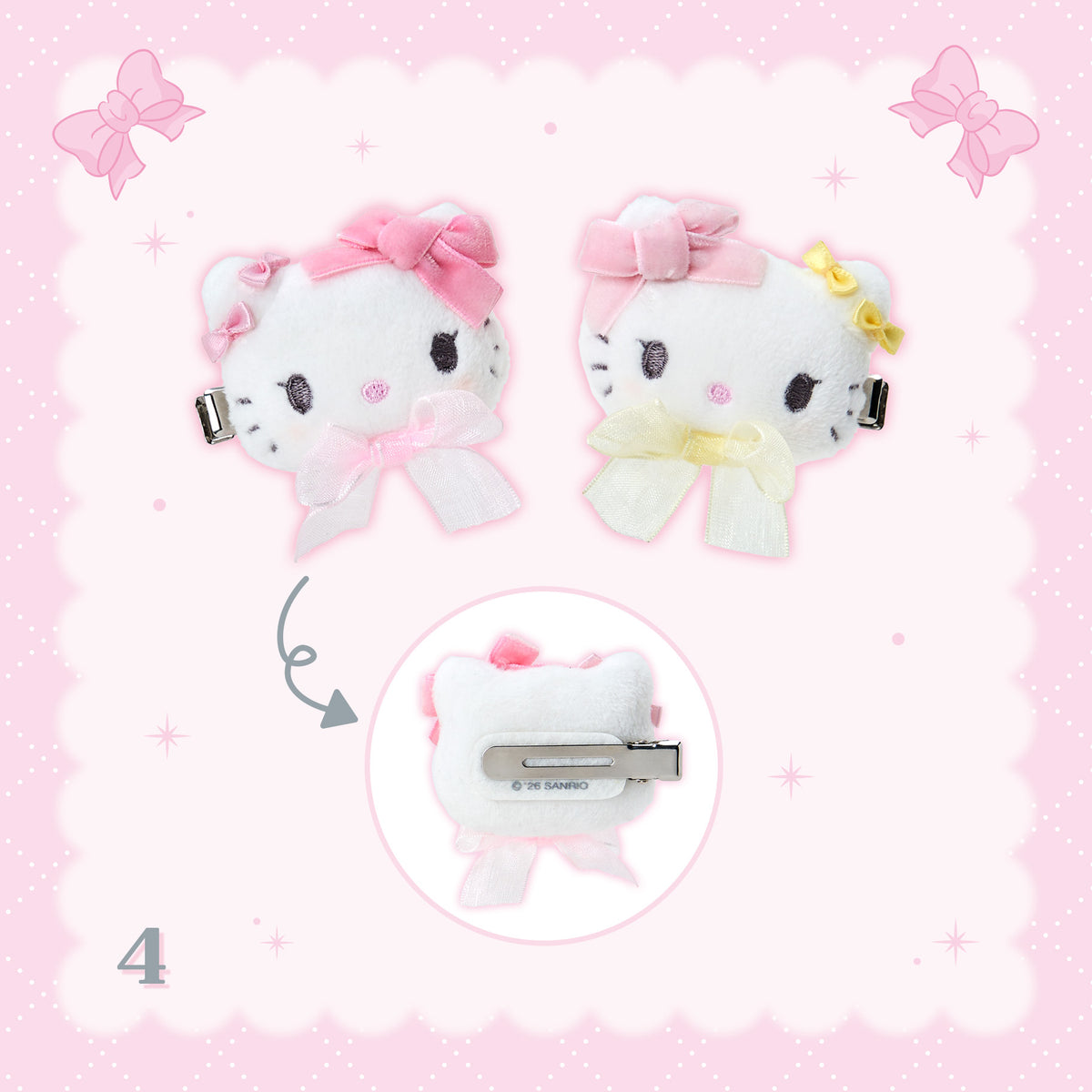 OCT 29 PREORDER - Sanrio Japan - Favorite Design Series -  Hello Kitty & Hello Mimmy Hair Clip Set