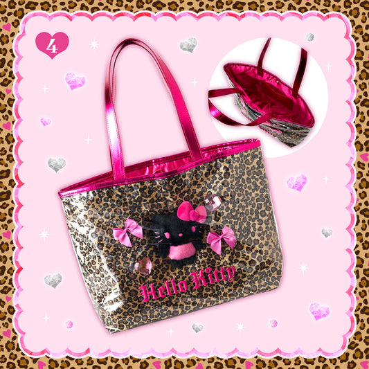JULY 23 PREORDER - Sanrio Japan - Gal-style MAX - Leopard Print Tote Bag