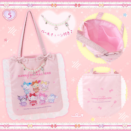 JUNE 10 PREORDER - Sanrio Japan - Colorful Dress Design - Pearl Tote Bag