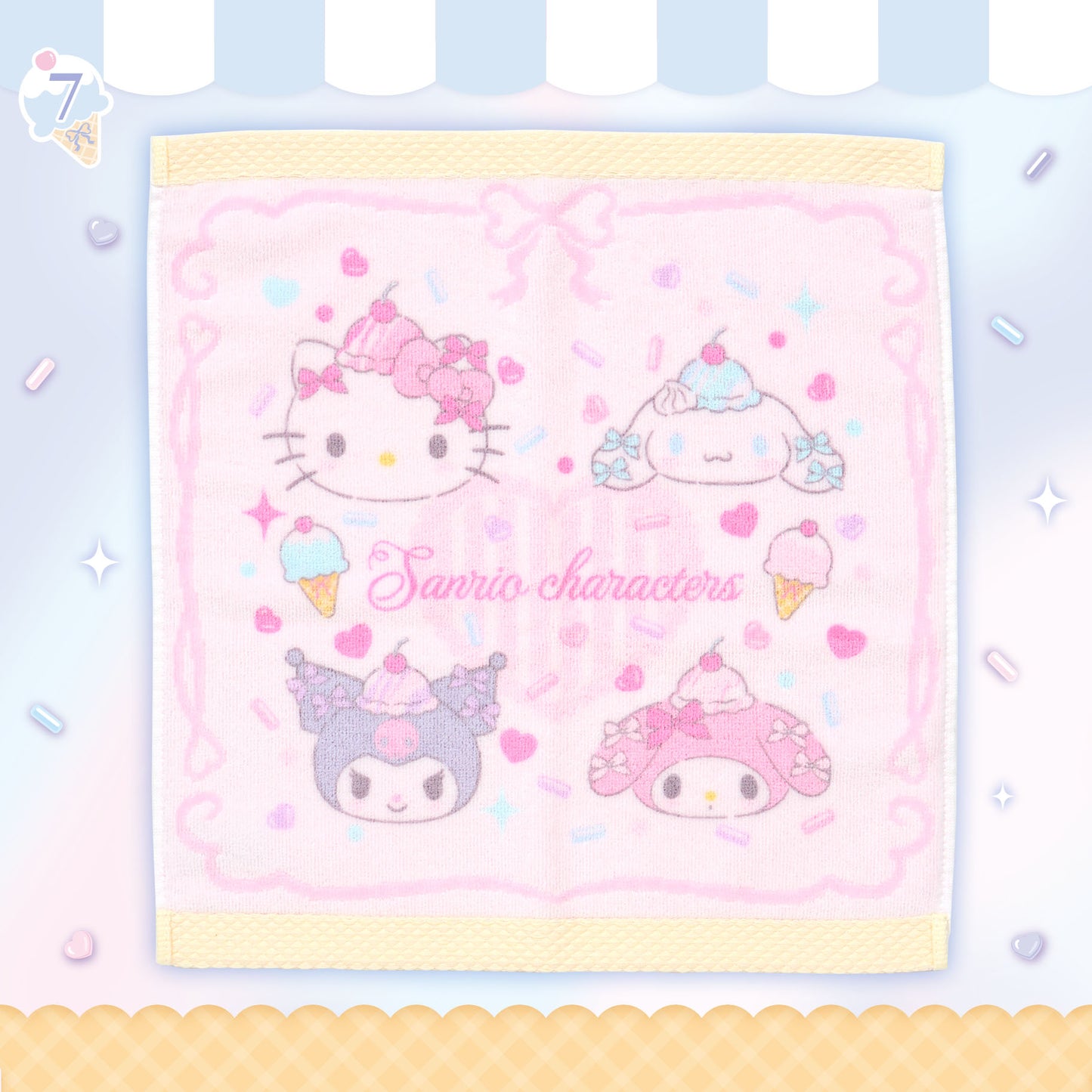 JUNE 3 PREORDER - Sanrio Japan - Dreamy Ice Cream Parlor - Hand Towel