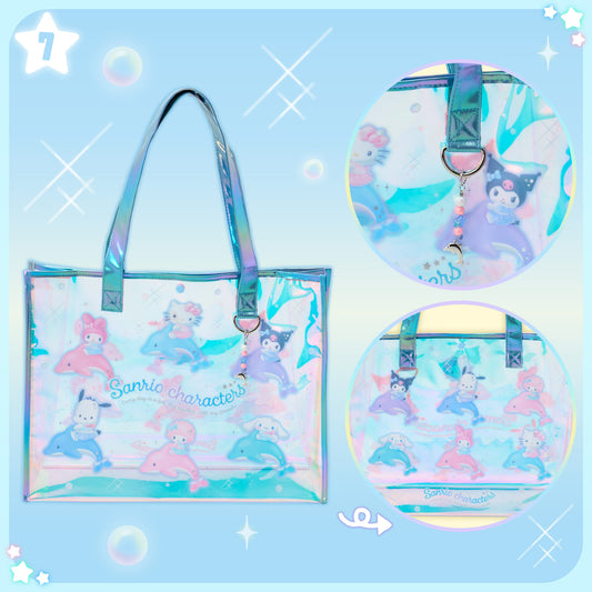 JULY 8 PREORDER - Sanrio Japan - Shiny Dolphin Design Series - Vinyl Bag