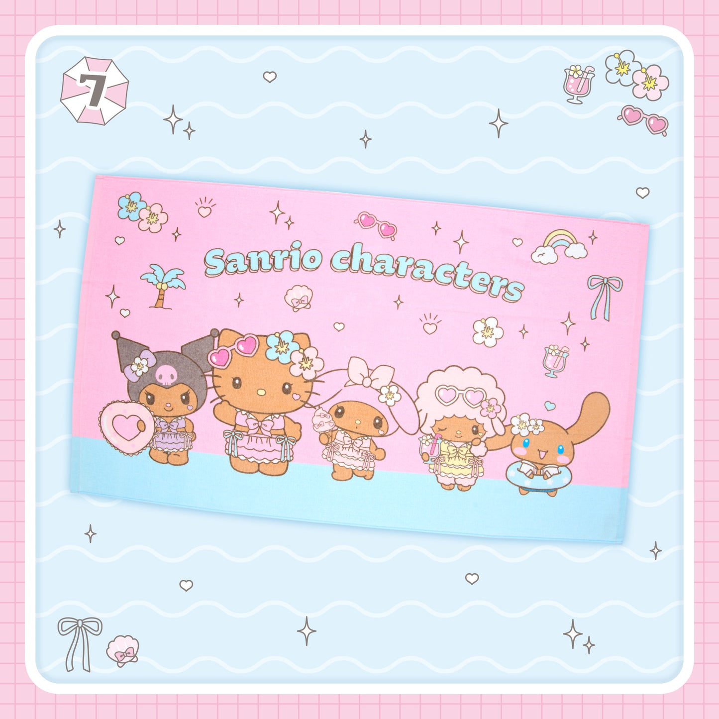 AUG 26 PREORDER - Sanrio Japan - Sparkling Summer Pool Series - Big Towel