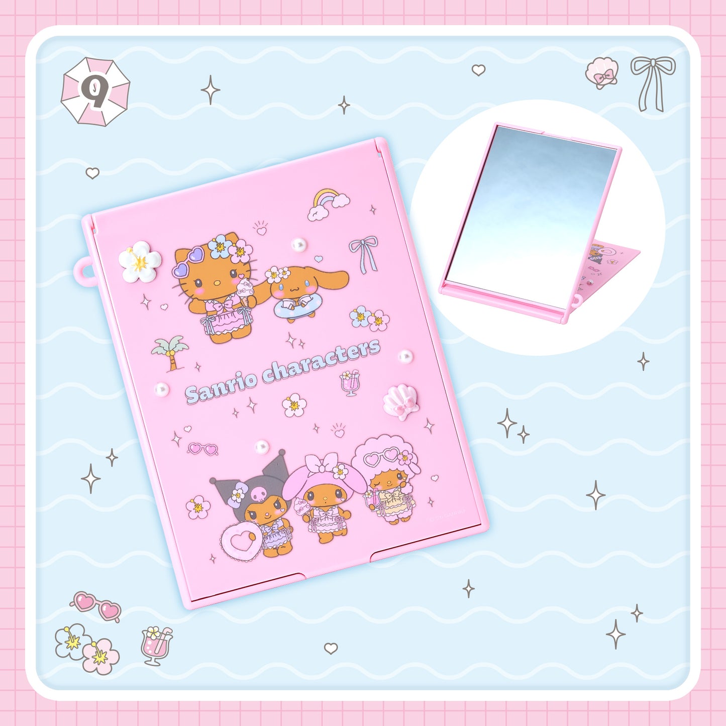 AUG 26 PREORDER - Sanrio Japan - Sparkling Summer Pool Series - Mirror