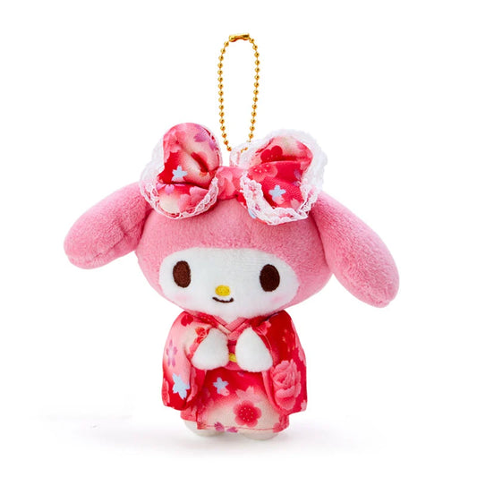 Sanrio Japan - My Melody - Plush Mascot Keychain - (gradation kimono)