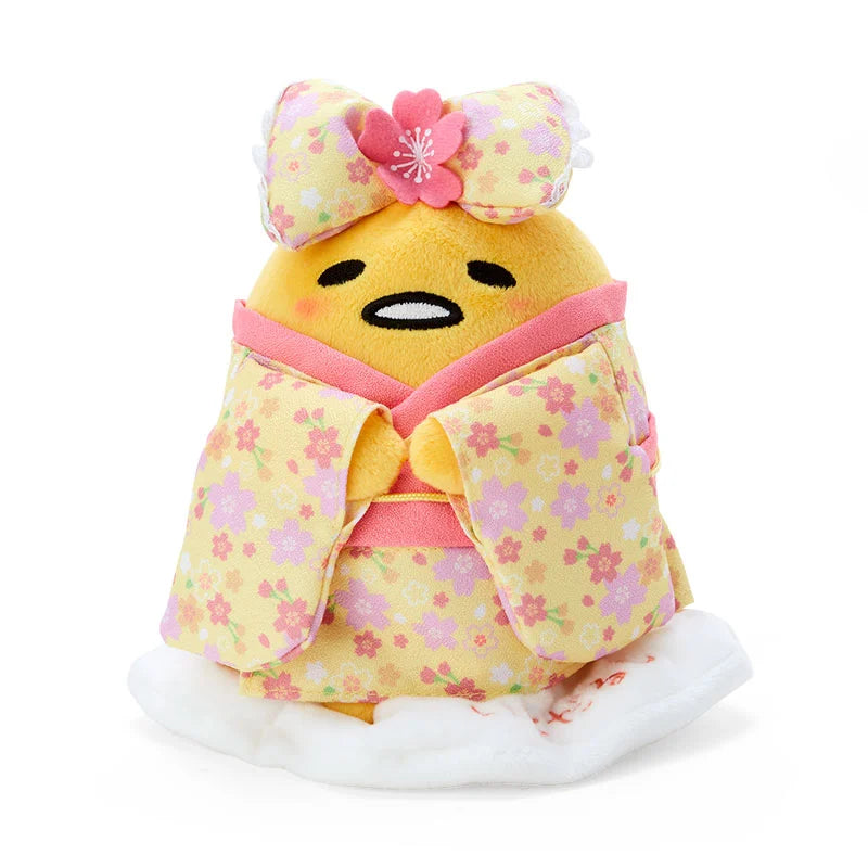 Sanrio Japan - Gudetama - Plush Toy - (cherry blossom kimono)