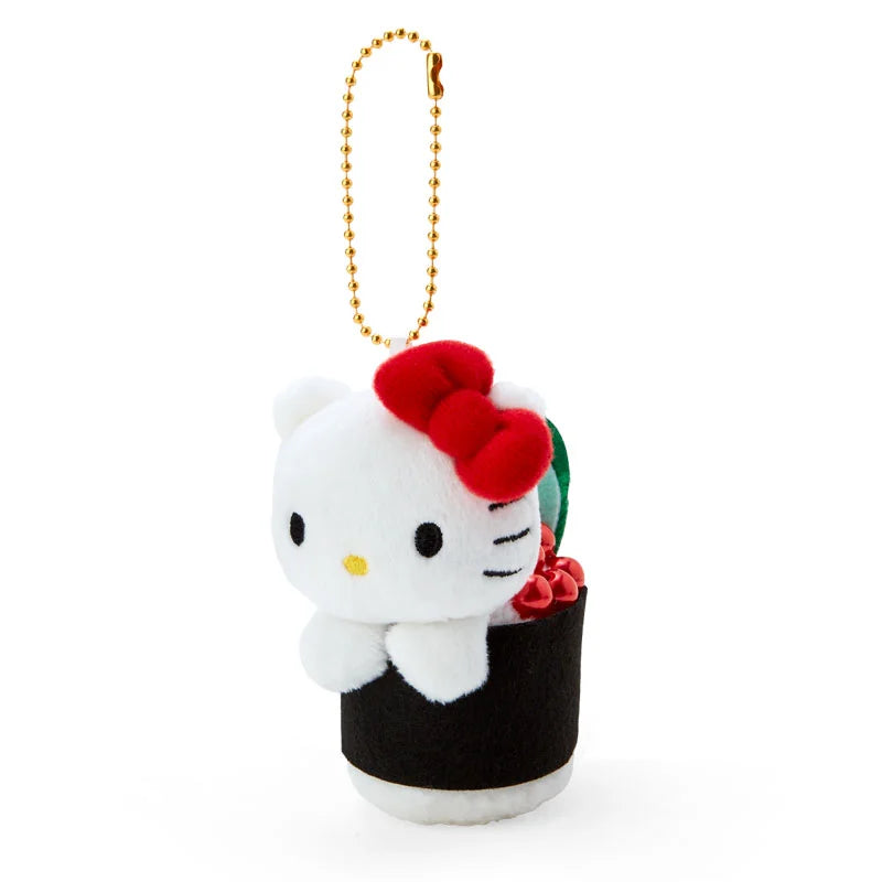 Sanrio Japan - Hello Kitty - Salmon Roe Sushi - Plush Mascot Keychain