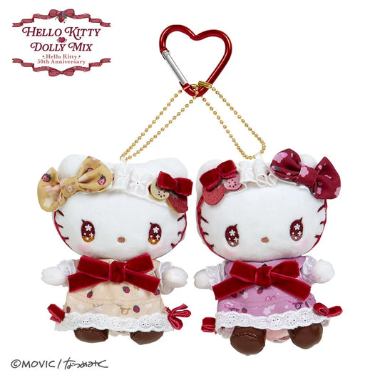 Sanrio - Dolly Mix - Hello Kitty and Hello Mimmy Plush Keychain Set