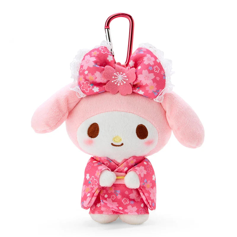 Sanrio Japan - My Melody - Plush Mascot Keychain / Eco Bag  (Cherry Blossom Kimono)