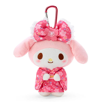 Sanrio Japan - My Melody - Plush Mascot Keychain / Eco Bag  (Cherry Blossom Kimono)