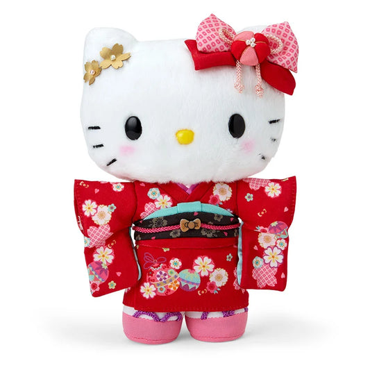 Sanrio Japan - Hello Kitty - Plush Toy - (red kimono)