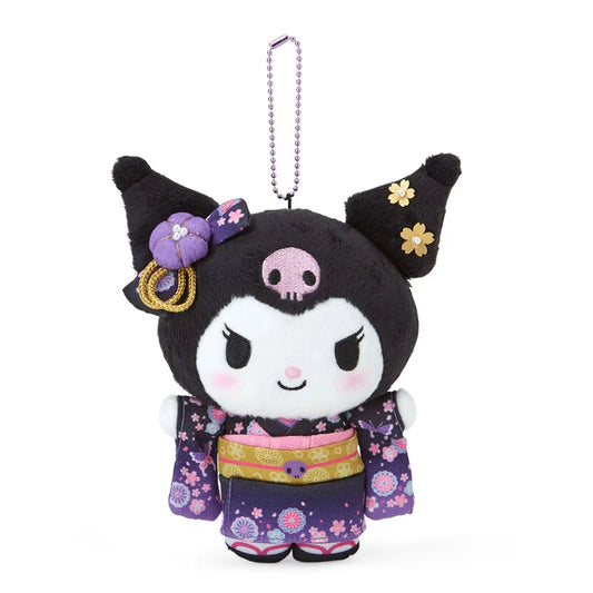 Sanrio Japan - Kuromi - Plush Mascot Keychain (kimono)