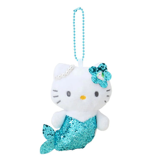Sanrio Japan - Hello Kitty - Sequin Plush Keychain (Mermaid - Blue)