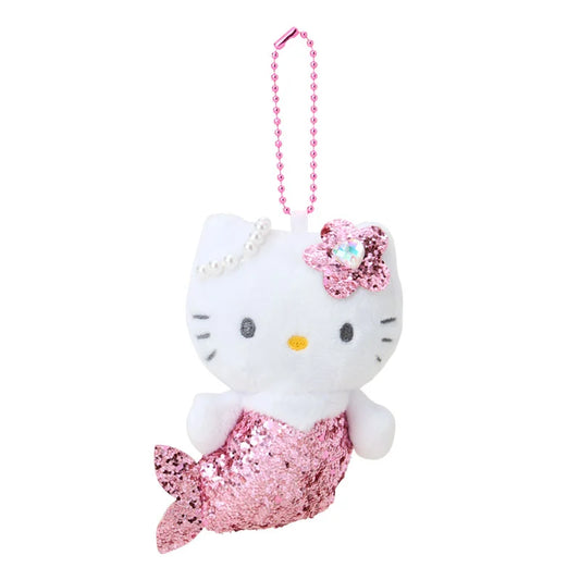 Sanrio Japan - Hello Kitty - Sequin Plush Keychain (Mermaid - Pink)