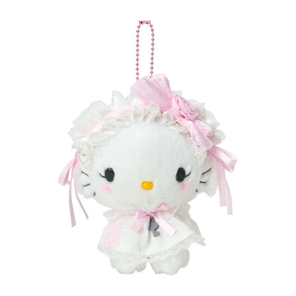 Sanrio Japan - Hello Kitty - Plush Mascot Keychain (white frills)