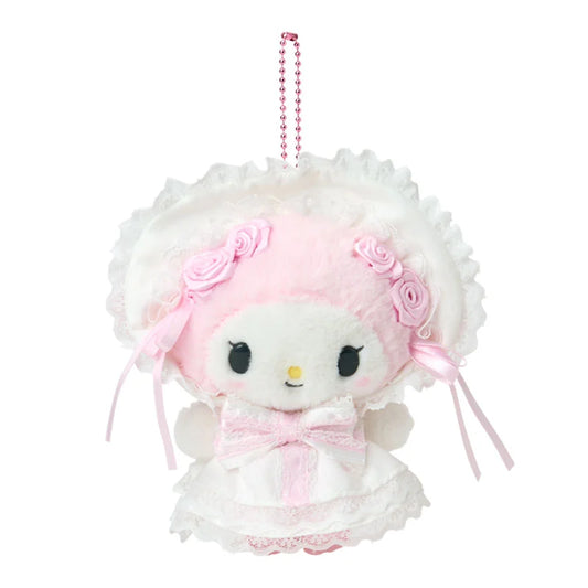 Sanrio Japan - My Melody - Plush Mascot Keychain (white frills)
