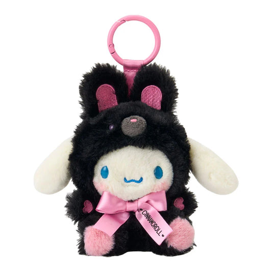 Sanrio Japan - Cinnamoroll - Black & Pink - Plush Mascot Keychain