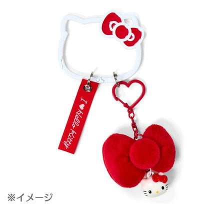 Sanrio Japan - Hello Kitty - Face-Shaped Carabiner (I Love Hello Kitty - Black & Pink)
