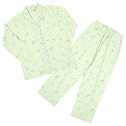 Sanrio Japan - Hello Kitty - Broadcloth Shirt - Pajamas Set - Adults (blue)