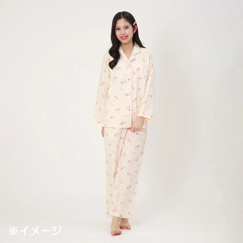 Sanrio Japan - Hello Kitty - Broadcloth Shirt - Pajamas Set - Adults (pink)