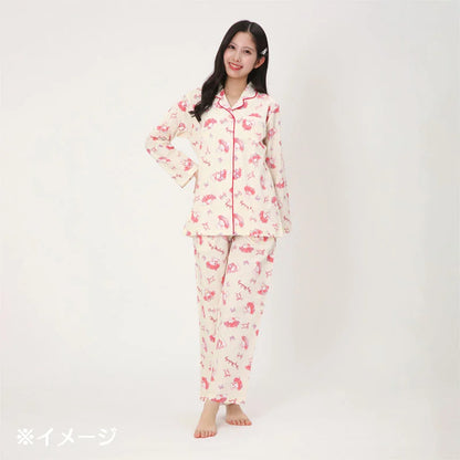 Sanrio Japan - My Melody - Broadcloth Shirt - Pajamas Set - Adults (cream)