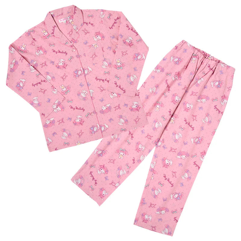 Sanrio Japan - My Melody - Broadcloth Shirt - Pajamas Set - Adults (pink)