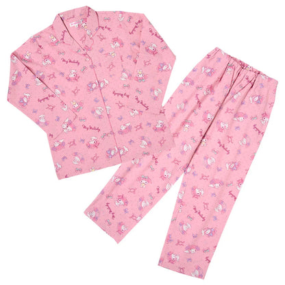Sanrio Japan - My Melody - Broadcloth Shirt - Pajamas Set - Adults (pink)