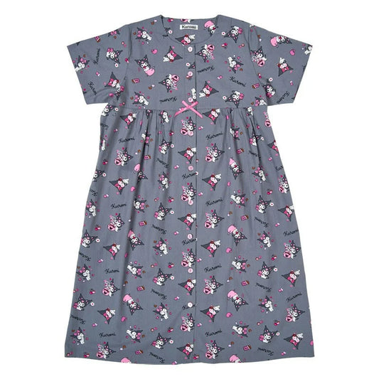 Sanrio Japan - Kuromi - Room Dress Pajamas - Adults (grey)