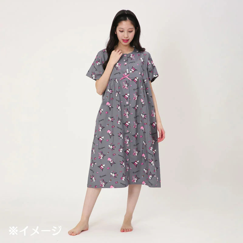 Sanrio Japan - Kuromi - Room Dress Pajamas - Adults (grey)