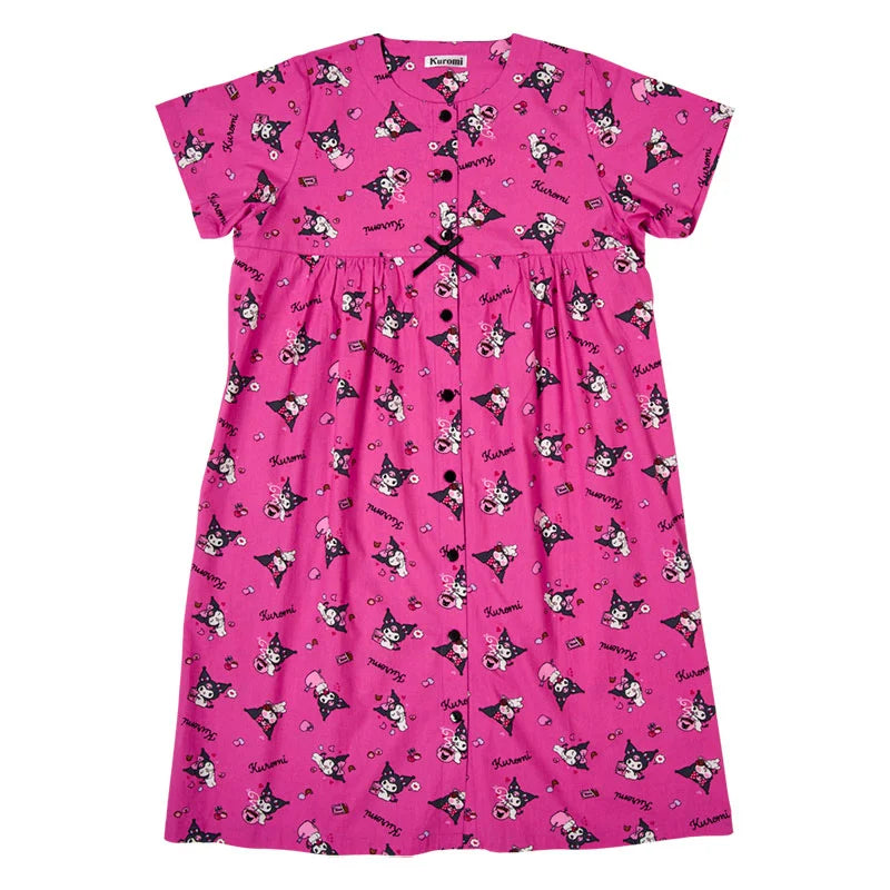 Sanrio Japan - Kuromi - Room Dress Pajamas - Adults (pink)