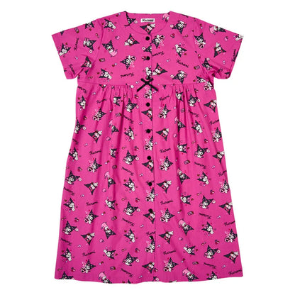 Sanrio Japan - Kuromi - Room Dress Pajamas - Adults (pink)