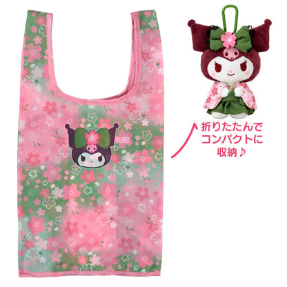 Sanrio Japan - Kuromi - Plush Mascot Keychain / Eco Bag (Matcha Kimono)
