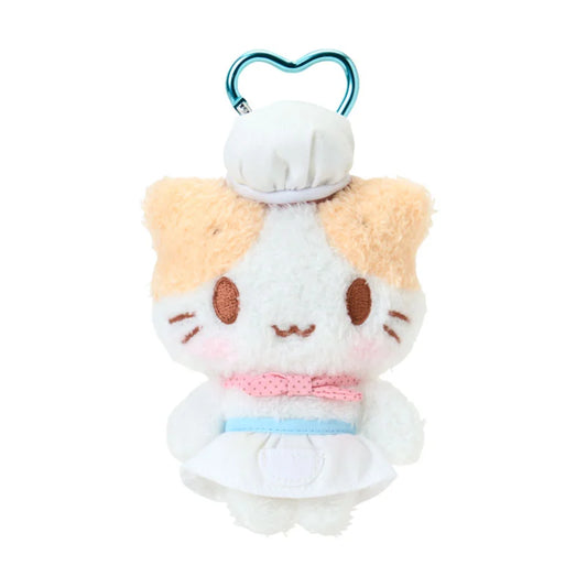 Sanrio Japan - Fluffy cat Like a Marshmallow - Plush Mascot Keychain with Carabiner