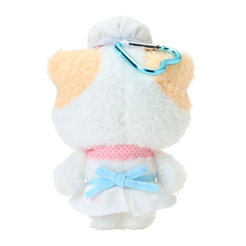 Sanrio Japan - Fluffy cat Like a Marshmallow - Plush Mascot Keychain with Carabiner