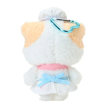 Sanrio Japan - Fluffy cat Like a Marshmallow - Plush Mascot Keychain with Carabiner