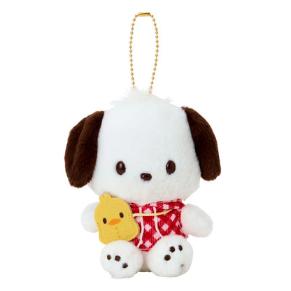 Sanrio Japan - Pochacco Plush Mascot Keychain (Pochacco Loves Pee-chans)