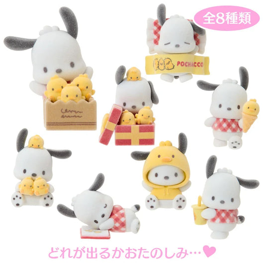 Sanrio Japan - Pochacco - Flocked Mascot - Blind Box (Pochacco Loves Pee-chans)