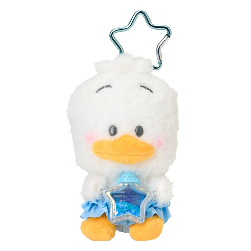 Sanrio Japan - Pekkle the Duck - Plush Mascot Keychain (Stardust Baby Bottle)