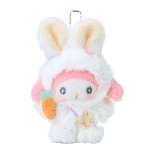 Sanrio Japan - Spring 2026 - My Melody - Plush Keychain (The Club of Fluffy-Eared Rabbits)