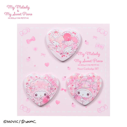 Sanrio Japan - My Melody & My Sweet Piano DOLLY MIX PETIT - Can Badge Set