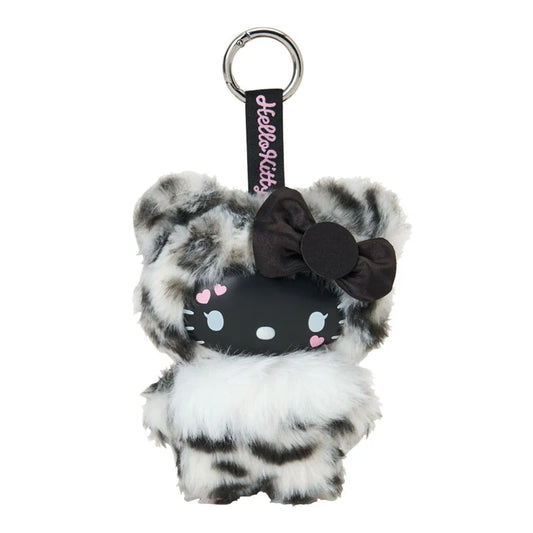 Sanrio Japan - Hello Kitty - Mini Leopard - Gyaru (Gal) - Plush Keychain (Black)