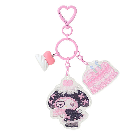 Sanrio Japan - My Melody Acrylic Keychain with Charm - (Dreamy Sweets Ghost House)