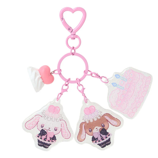 Sanrio Japan - Sugarbunnies Acrylic Keychain with Charm - (Dreamy Sweets Ghost House)