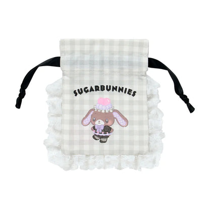 Sanrio Japan - Sugarbunnies Mini Drawstring Bag (Brown Rabbit) - (Dreamy Sweets Ghost House)
