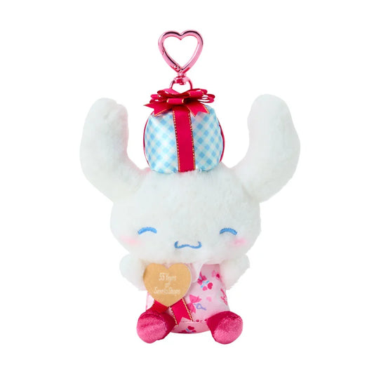 Sanrio Japan -  Sanrio Shops 55th anniversary - Cinnamoroll Plush Keychain (wrapping paper)
