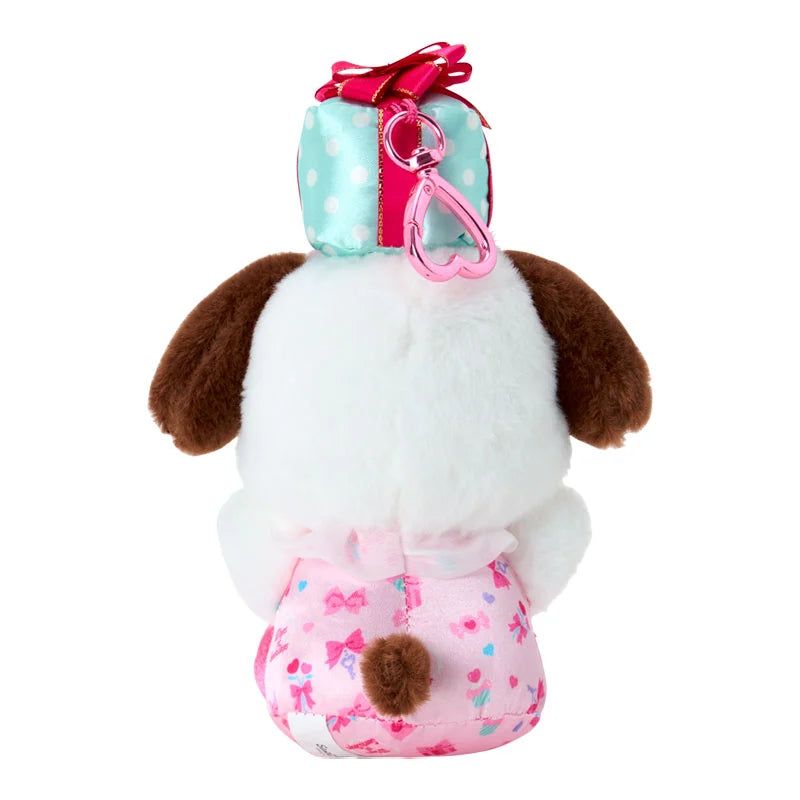 Sanrio Japan -  Sanrio Shops 55th anniversary - Pochacco Plush Keychain (wrapping paper)